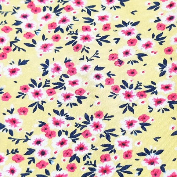 Pepco Full length Soft Cottonleggings SkinnyFit stretchy Yellow&red Flowers NWOT - Picture 5 of 5